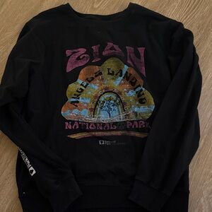 Zion National Park Black Sweater